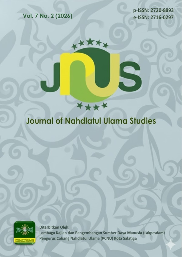					View Vol. 7 No. 2 (2026): Journal of Nahdlatul Ulama Studies
				